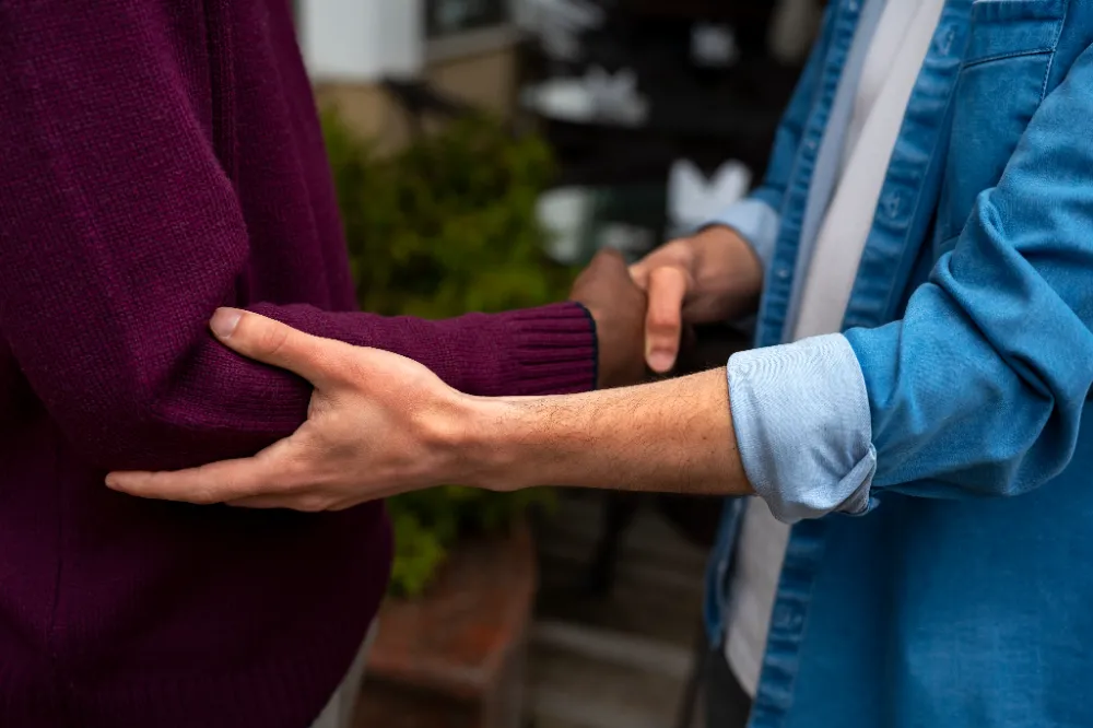 family members supporting each other at Anchored Healing Center in Los Angeles